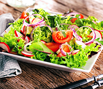 Salat auf einem Teller